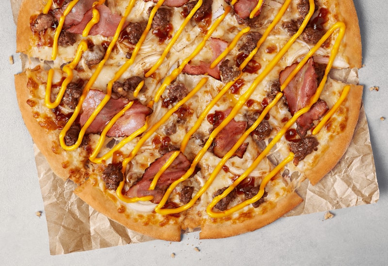 Bacon BBQ Burger Pizzas en livraison ou à emporter Domino's