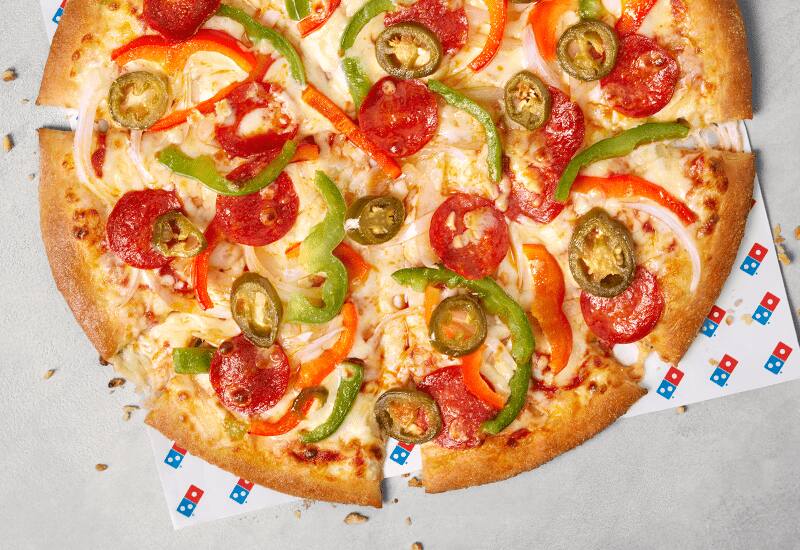 Spicy Pepperoni Pizzas en livraison ou à emporter Domino's