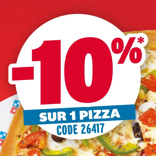 -10% de réduction sur 1 pizza