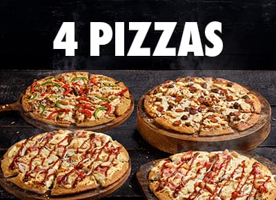 Menu 4 pizzas.