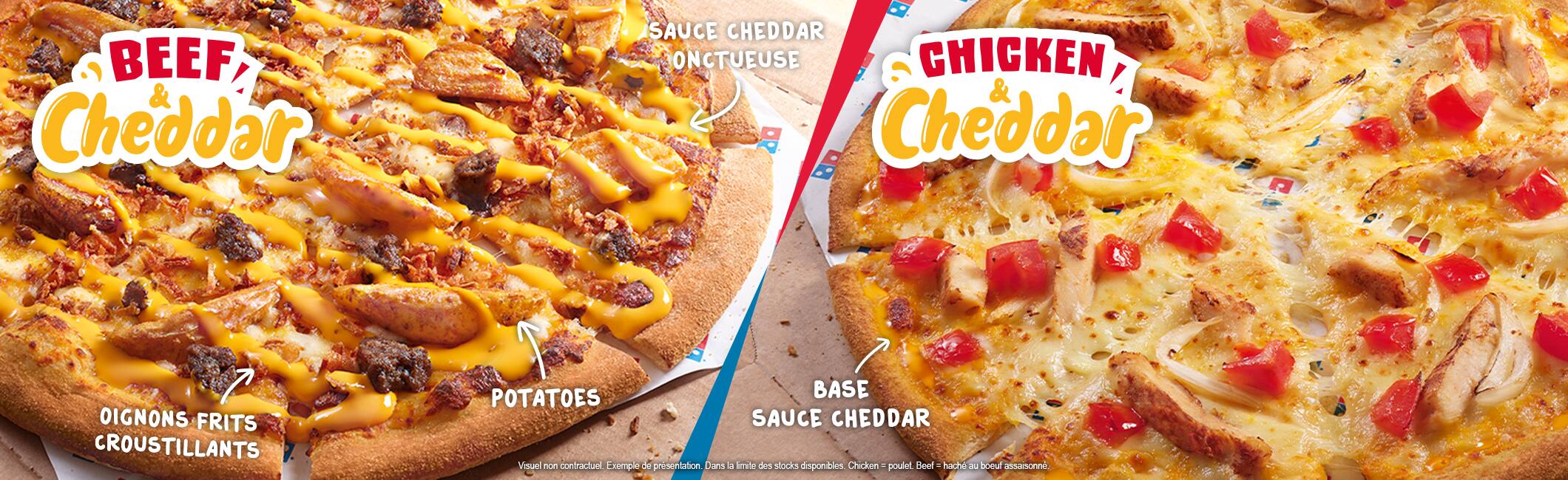 Pizzas au Cheddar