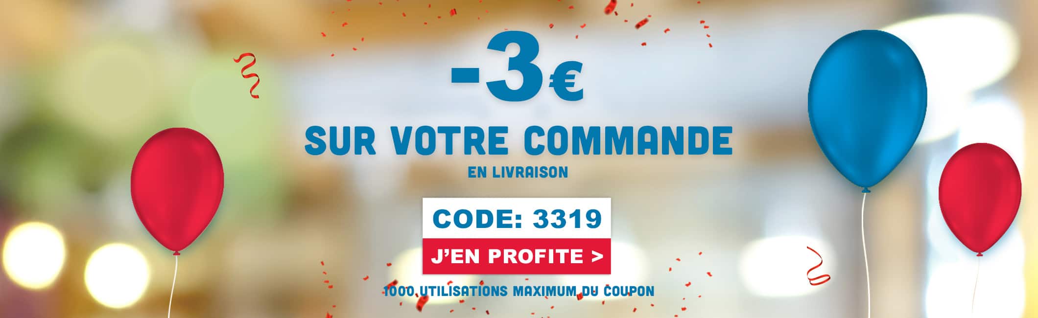-3€ sur votre commande
