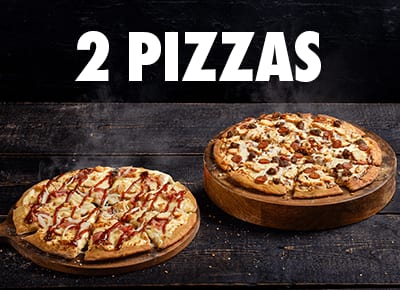 2 pizzas menu.