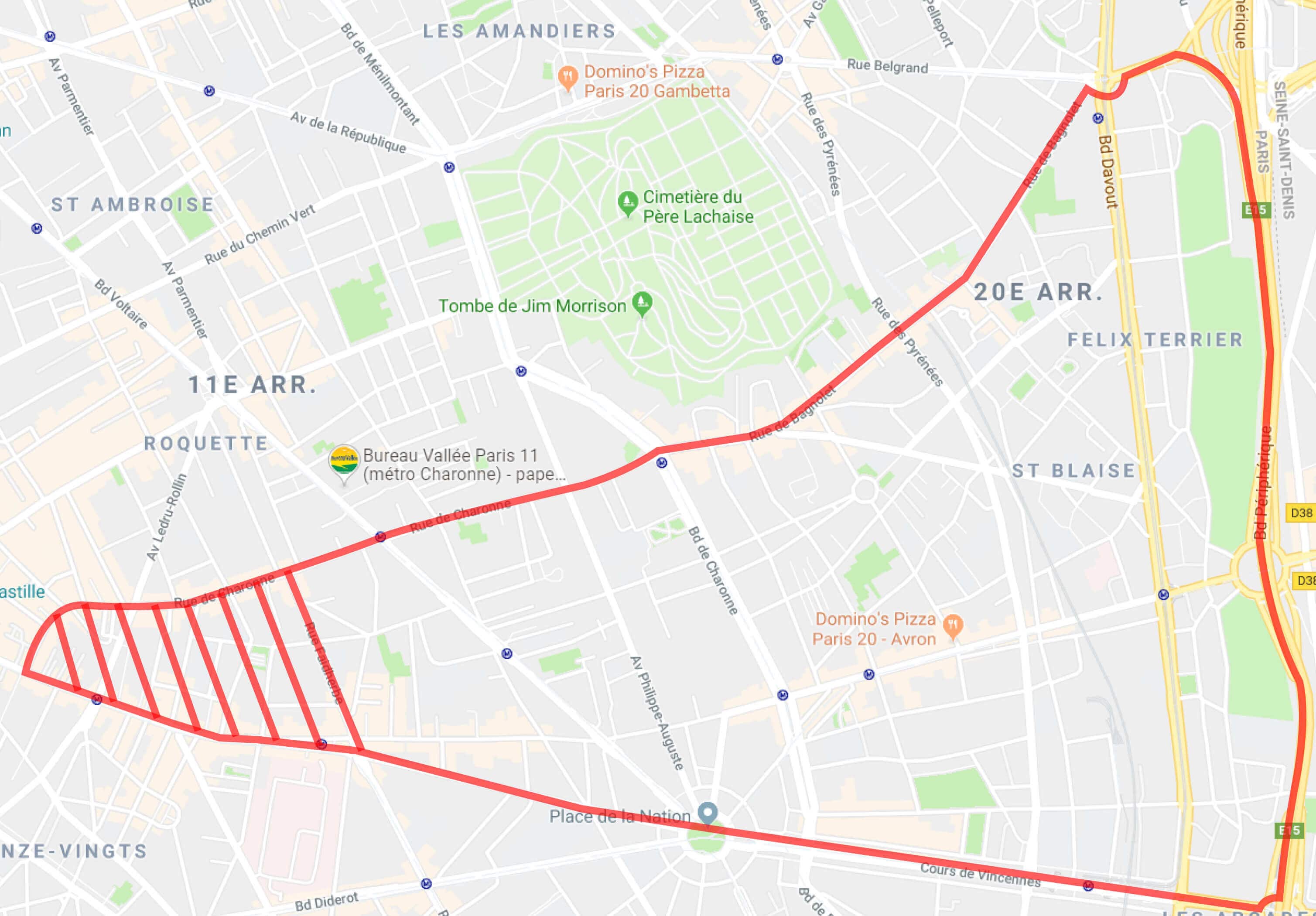 Carte Paris 20