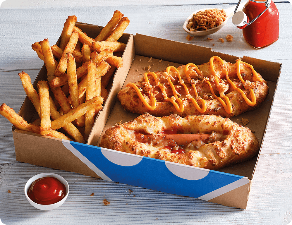 Box hot dog.