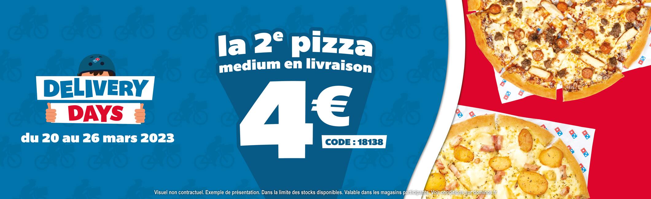 delivery days 2ème pizza à 4€