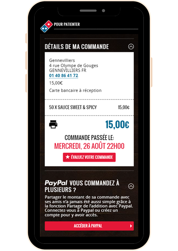 Application domino's