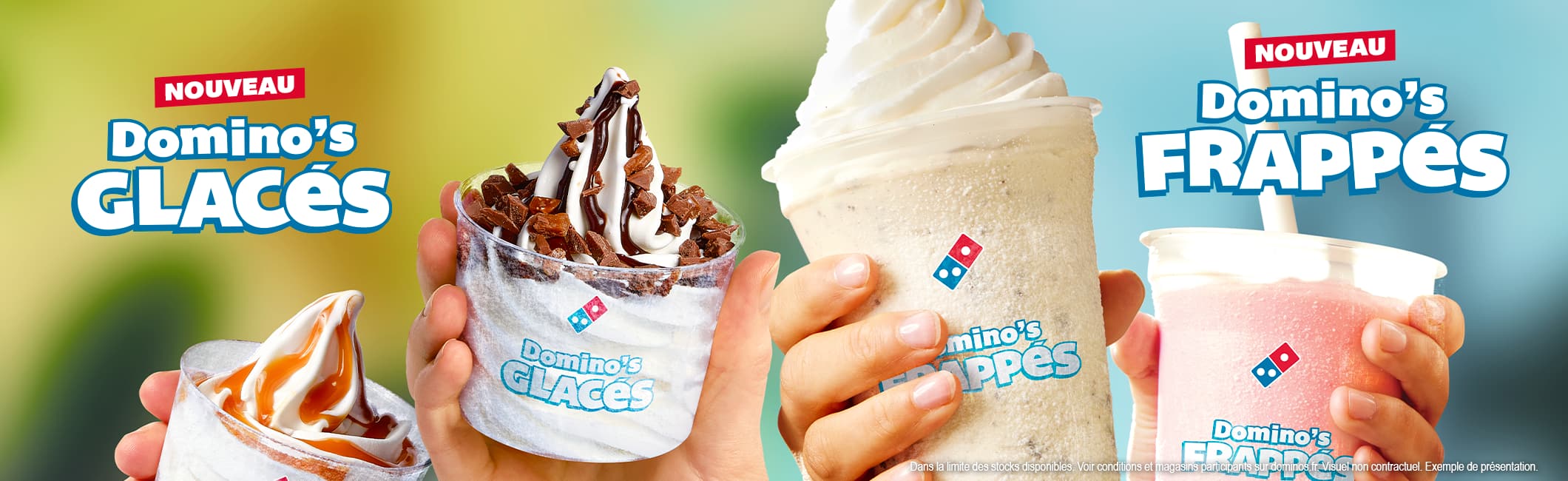 Les frappés et Glacés Domino's.