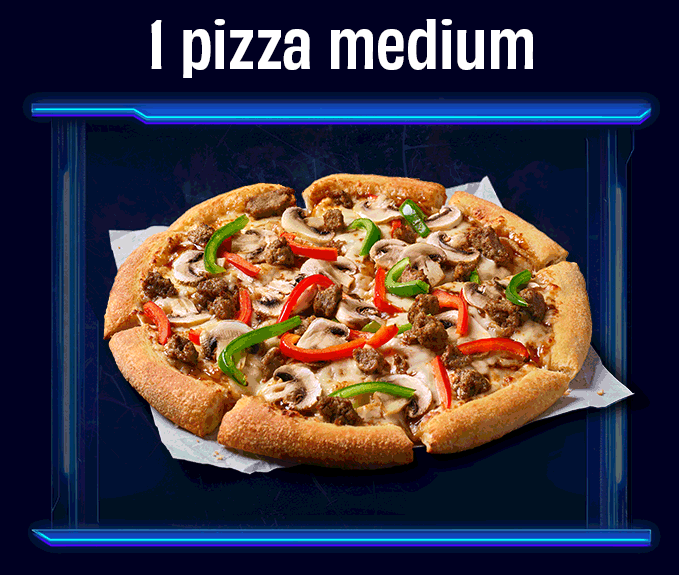 1 pizza medium.