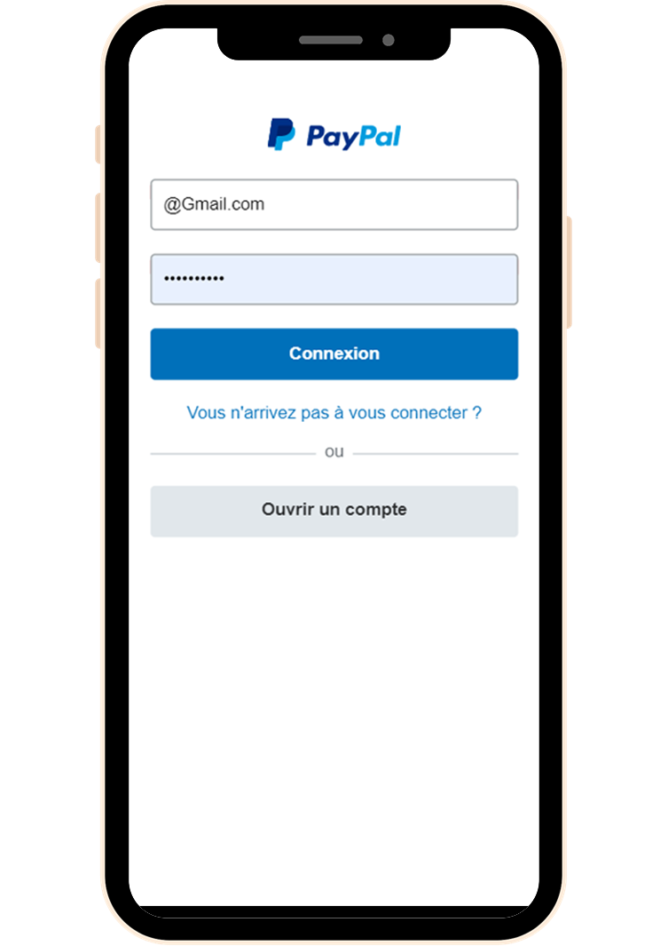 Paiement paypal etape 1